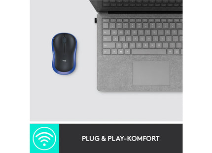 Logitech Mouse M185 Wireless, Blue-Black