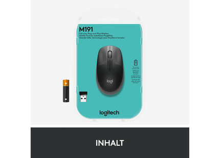 Logitech Mouse M190 Anthracite/Black, wireless