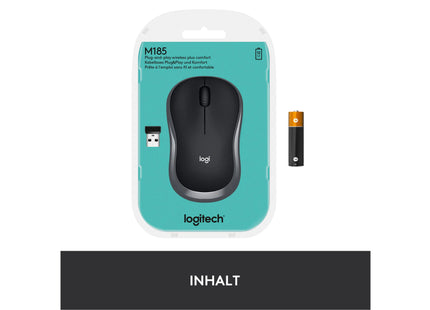 Logitech Mouse M185 Wireless, Anthracite-Black