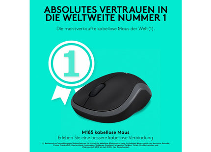 Logitech Mouse M185 Wireless, Anthracite-Black