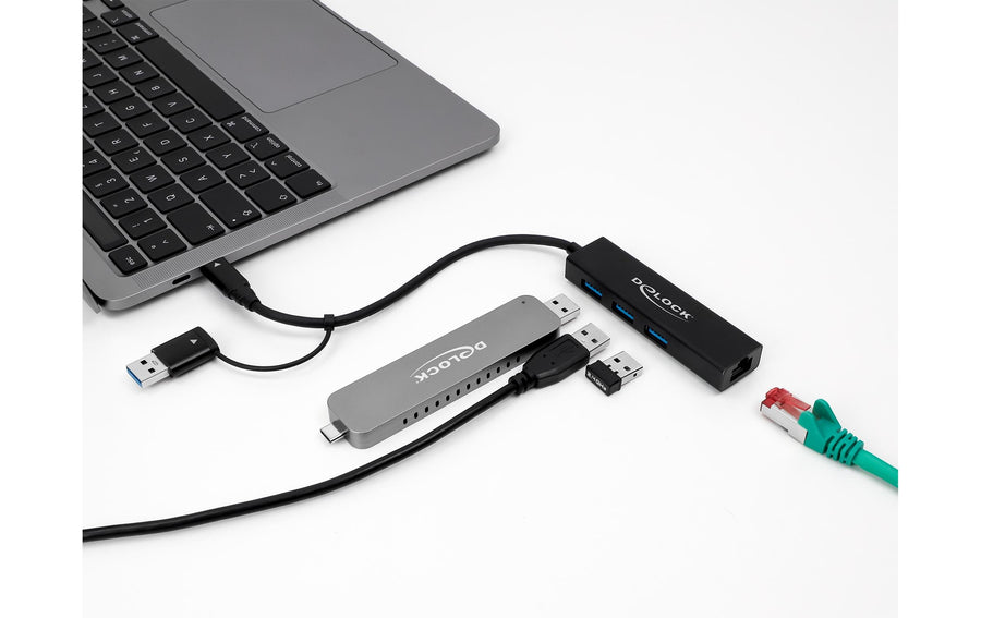 Delock USB-Hub 3.0 Typ-C + LAN - Foto 2