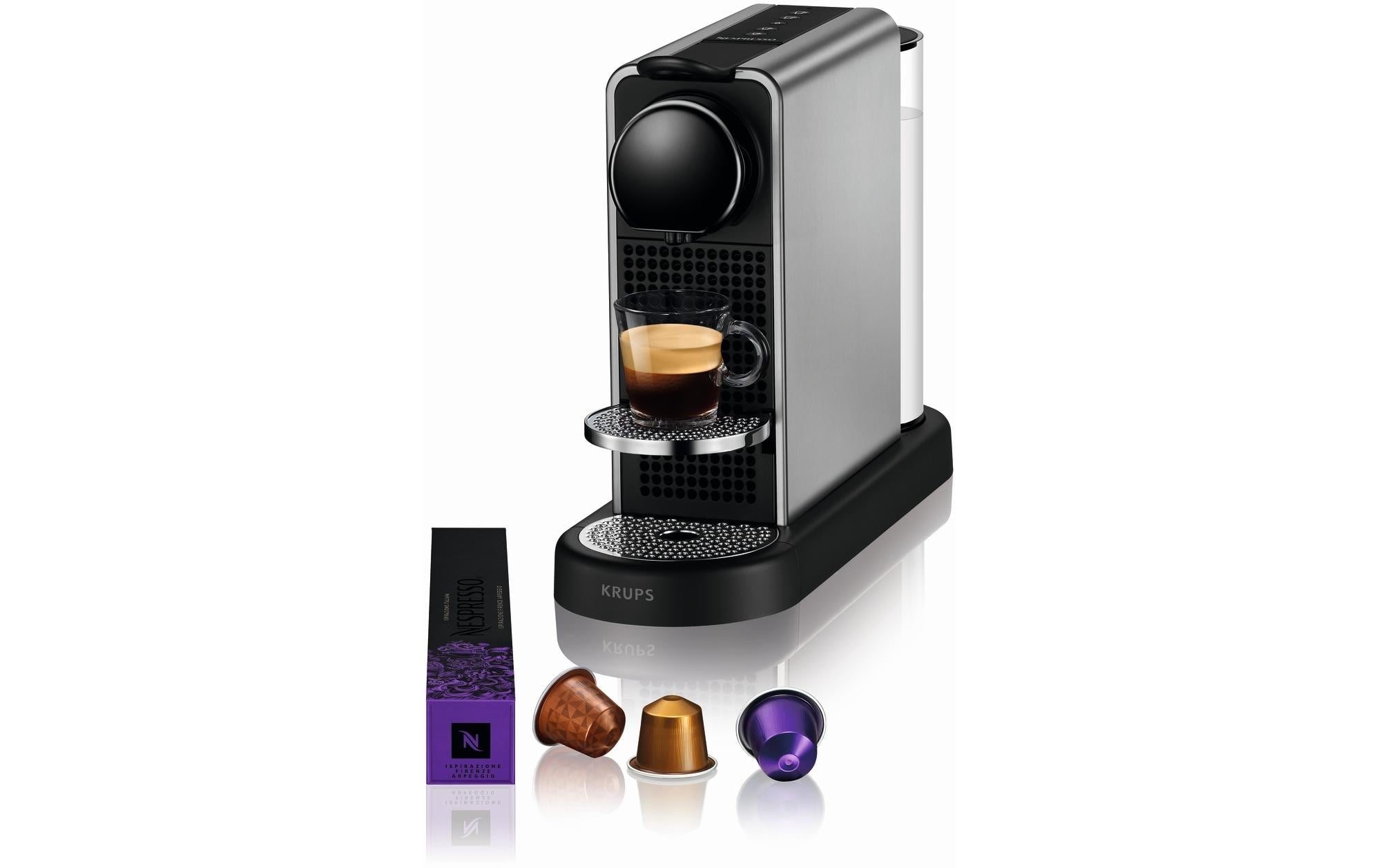 Krups Kaffeemaschine Nespresso CitiZ Platinum Schwarz/Titanium