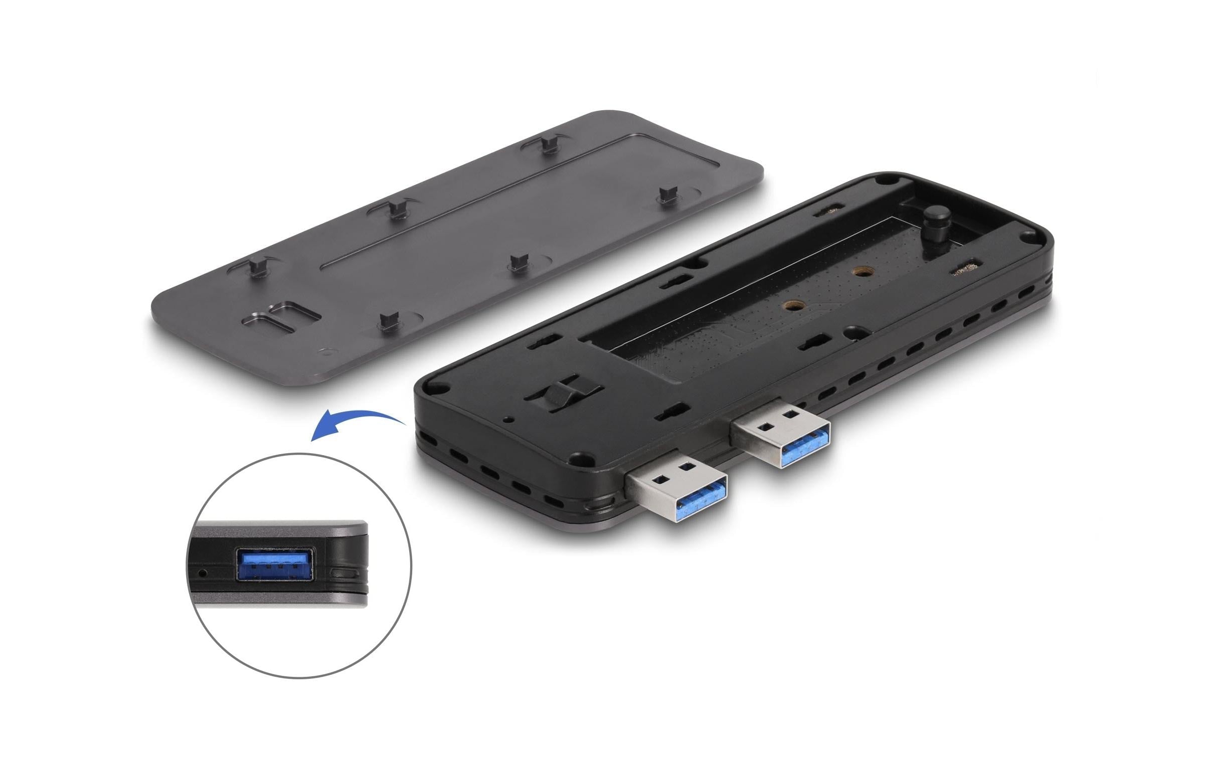 Delock Externes Gehäuse USB3.2 Gen 2 für PS5 mit M.2 NVMe Slot M.2