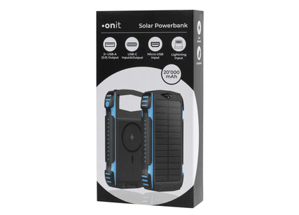 onit Power Bank Rugged Solar 20000 mAh