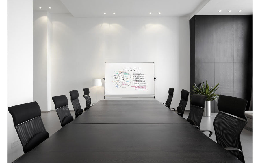 Bi-Office Lavagna bianca magnetica 120 cm x 150 cm, Bianco