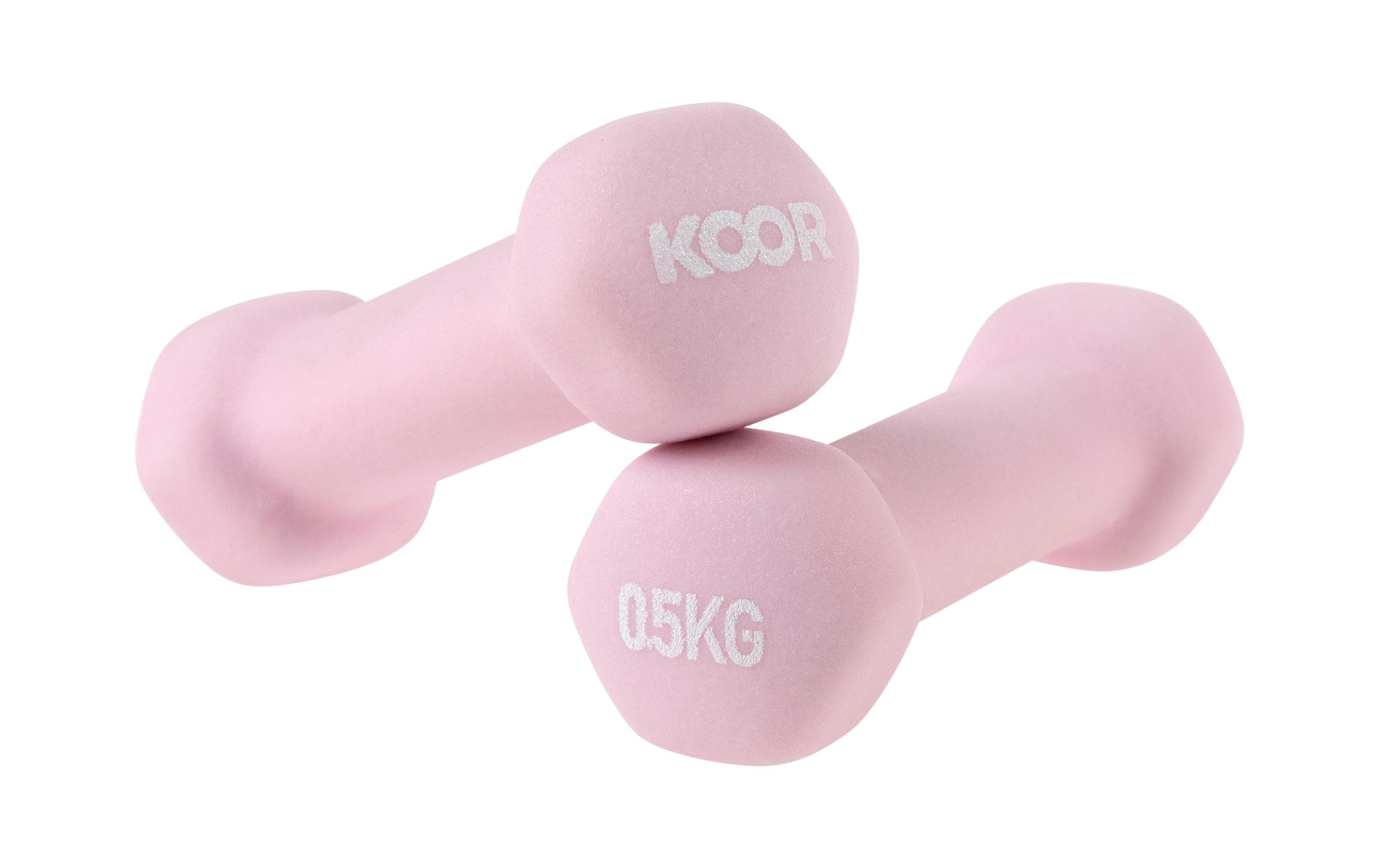 KOOR Ensemble d'haltères 0,5 kg, rose