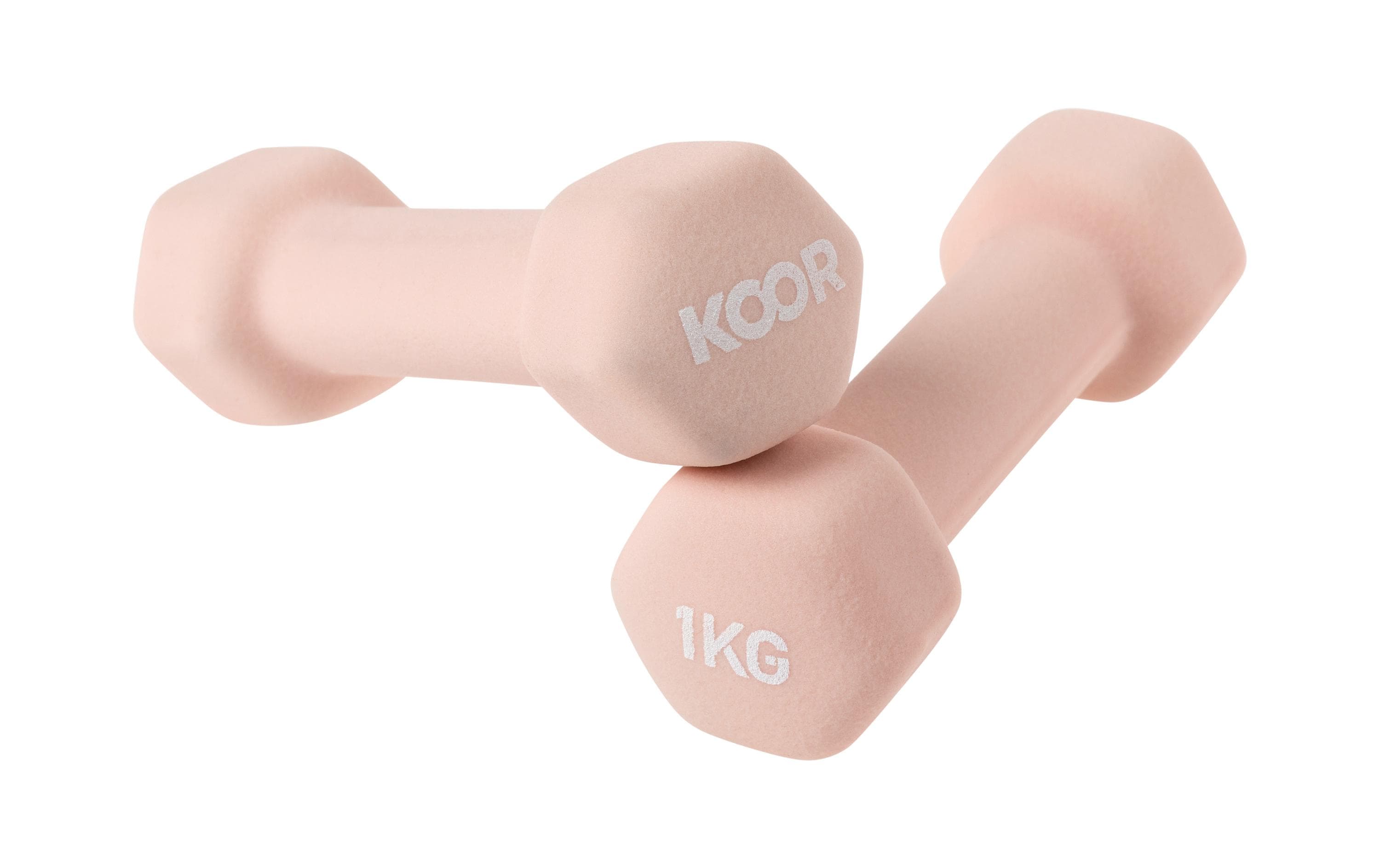 KOOR Ensemble d'haltères 1 kg, caramel
