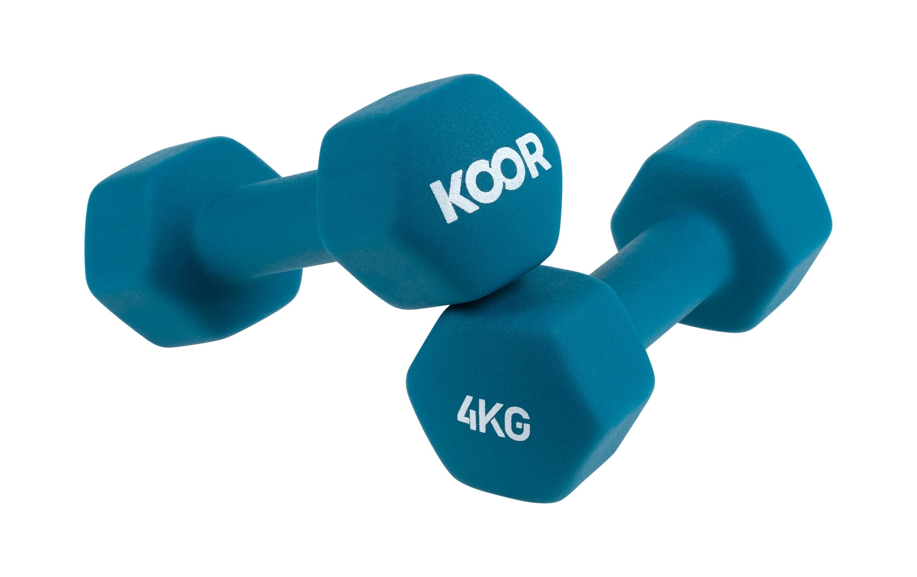 KOOR set d'haltères 4 kg, turquoise