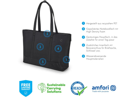 DICOTA notebook bag shopper Eco MOTION 14.1 " black