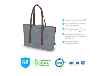 DICOTA Notebooktasche Shopper Eco MOTION 14.1 " Grau