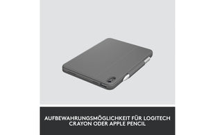 Logitech Housse de clavier pour tablette Rugged Folio iPad 10,9" (10e génération), noir