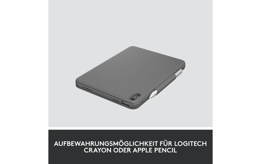 Logitech Tablet Tastatur Cover Rugged Folio iPad 10.9" (10. Gen.), Schwarz