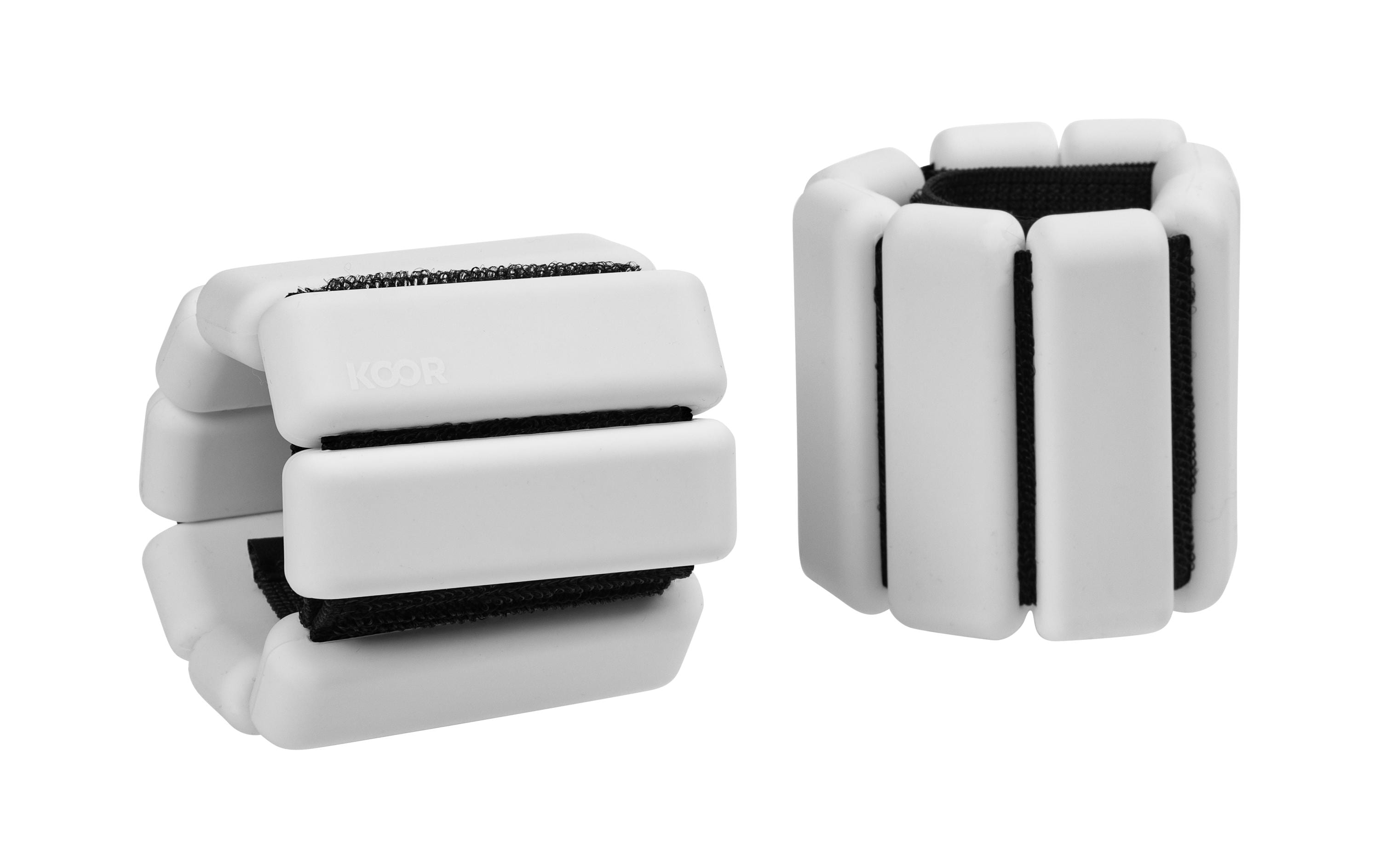 KOOR Brassards de musculation 2x 0,5 kg, blanc