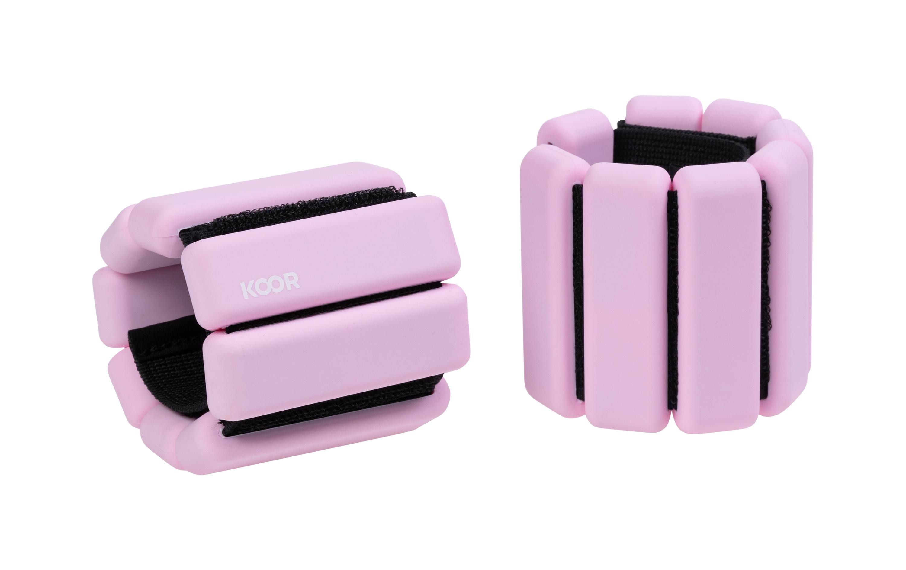 KOOR Brassards de musculation 2 x 0,5 kg, rose