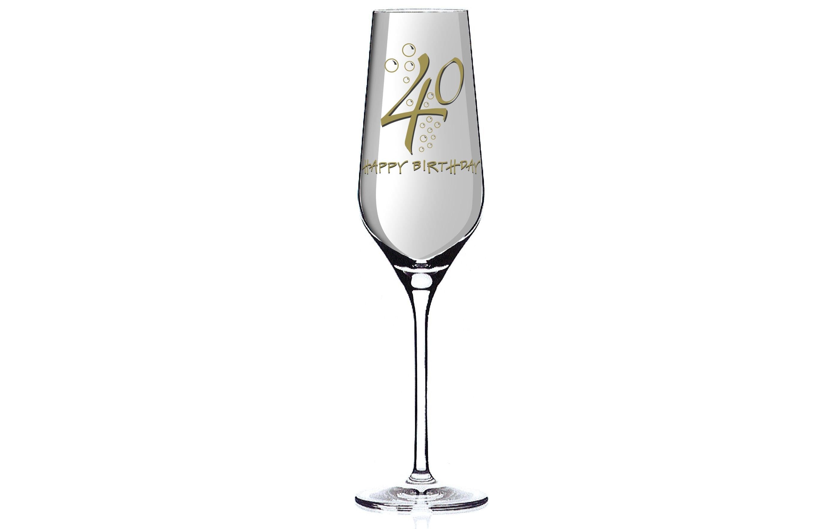 Wate Sektglas Happy Birthday "40"