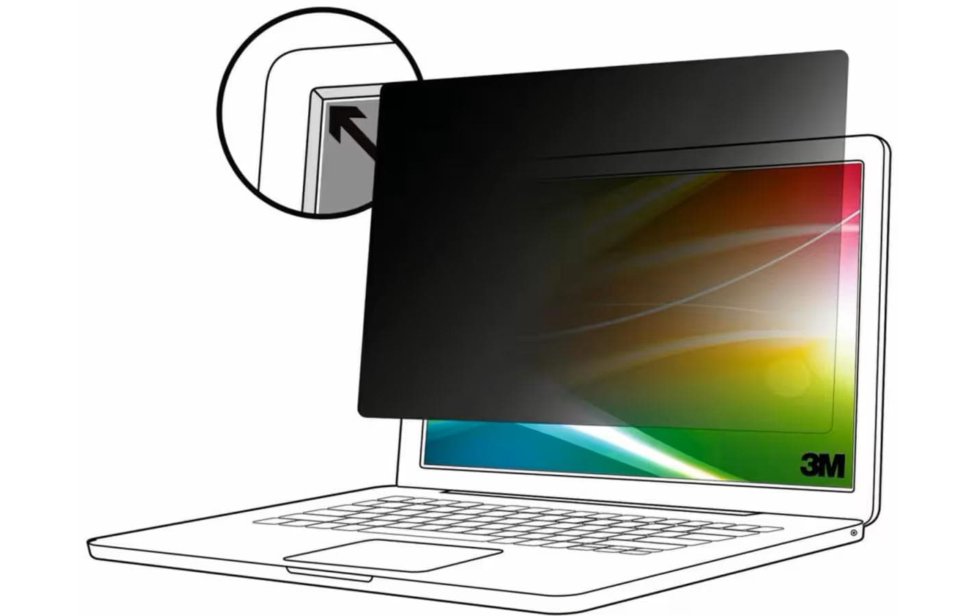 3M Bildschirmfolie Bright Screen Privacy Filter 14 " / 16:9