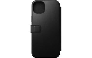 Nomad Book Cover Modern Leather Folio iPhone 15 Plus Noir