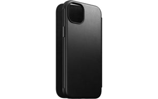 Nomad Book Cover Modern Leather Folio iPhone 15 Plus Noir
