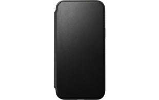 Nomad Book Cover Modern Leather Folio iPhone 15 Plus Noir