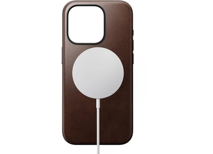 Nomad Back Cover Modern Leather Horween iPhone 15 Pro Rostbraun