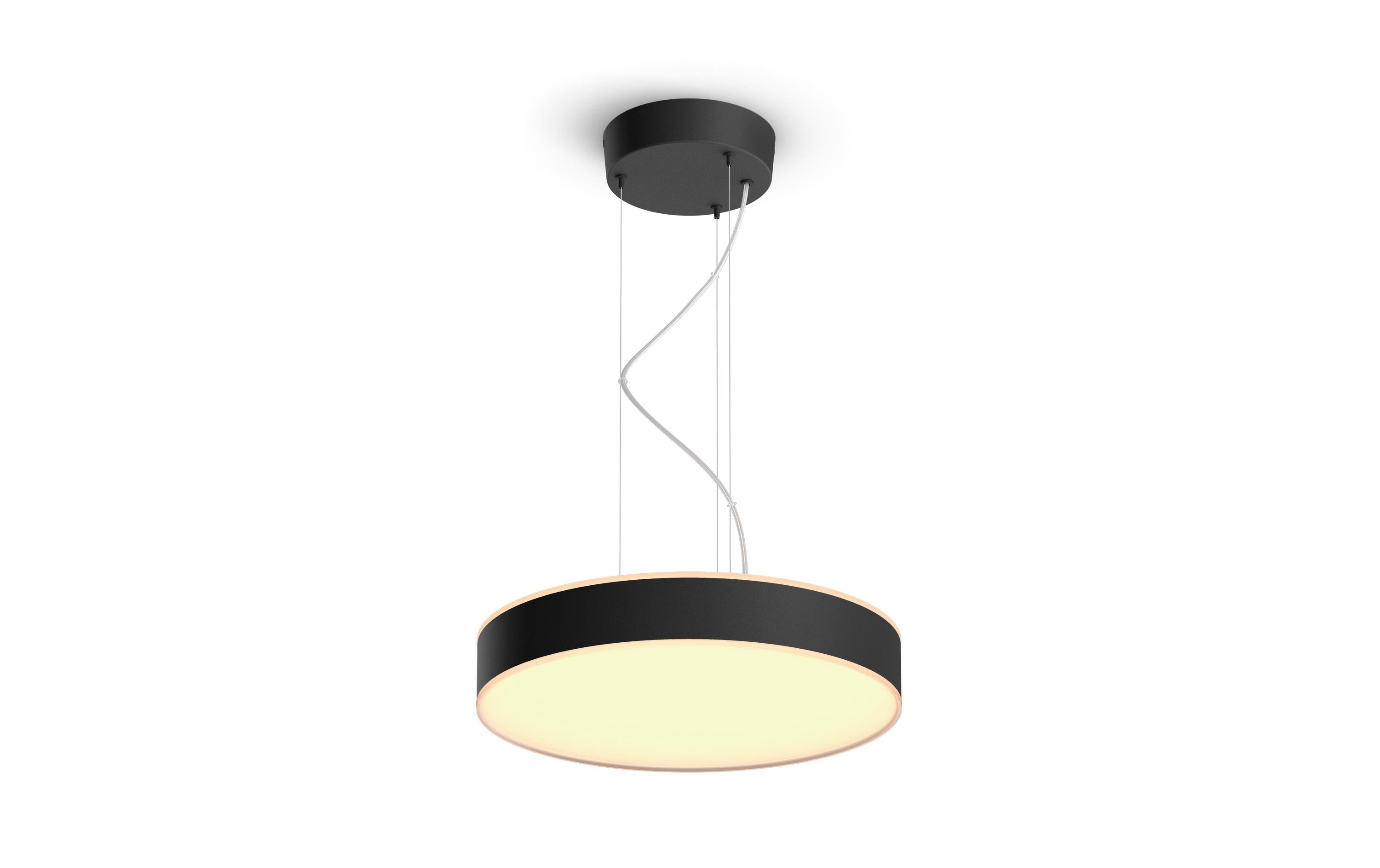 Philips Hue White Amb. Enrave Pendelleuchte schwarz 3300 lm + Dimmer