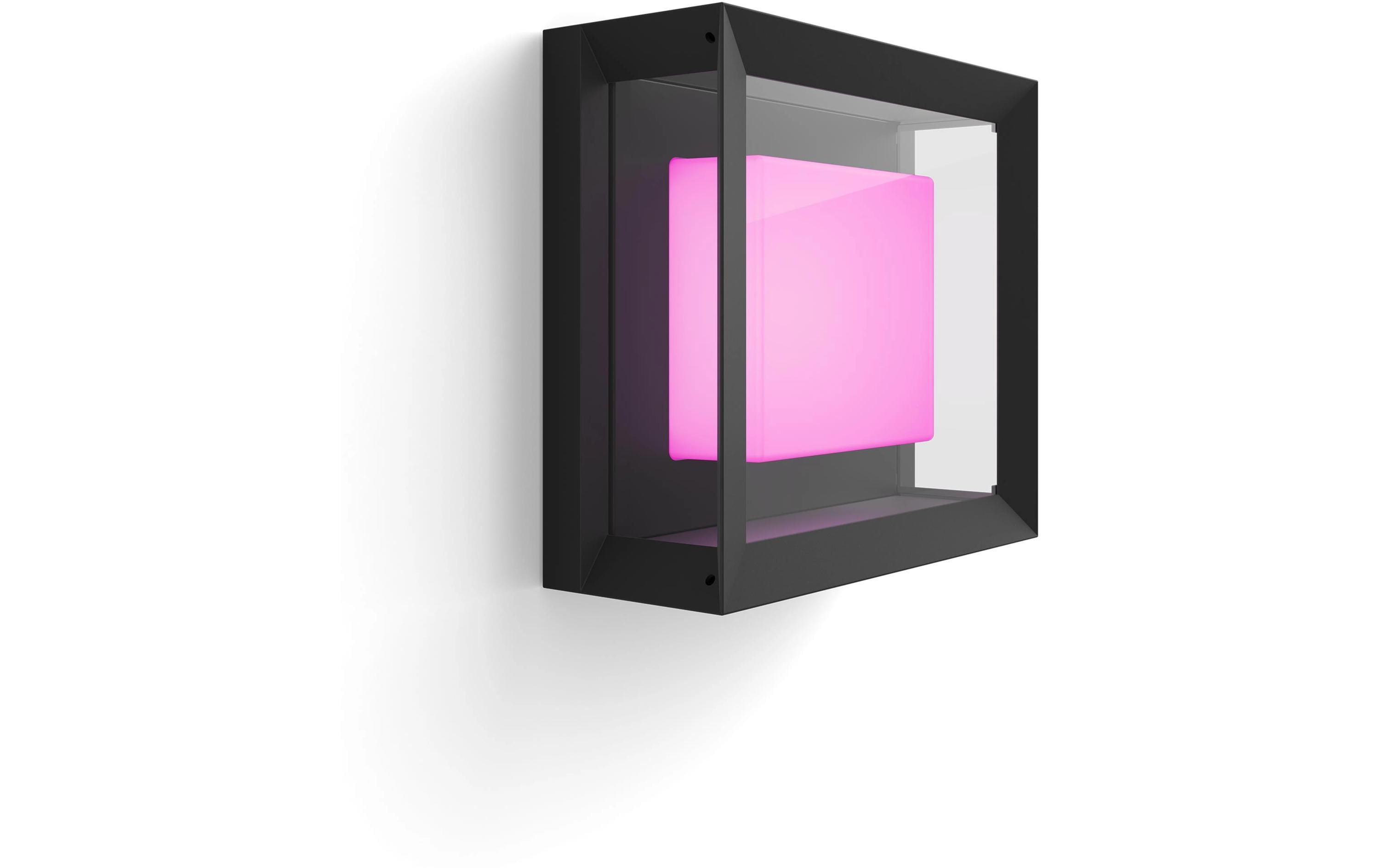 Philips Hue White & Color Ambiance Econic Outdoor Wandl. eckig Schwarz