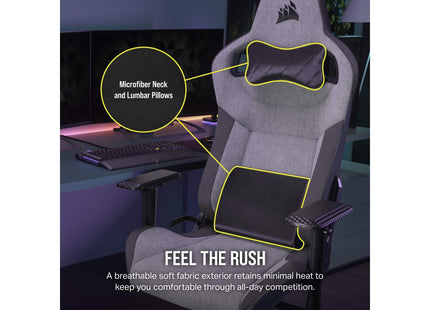 Chaise de jeu Corsair T3 Rush (2023) Gris