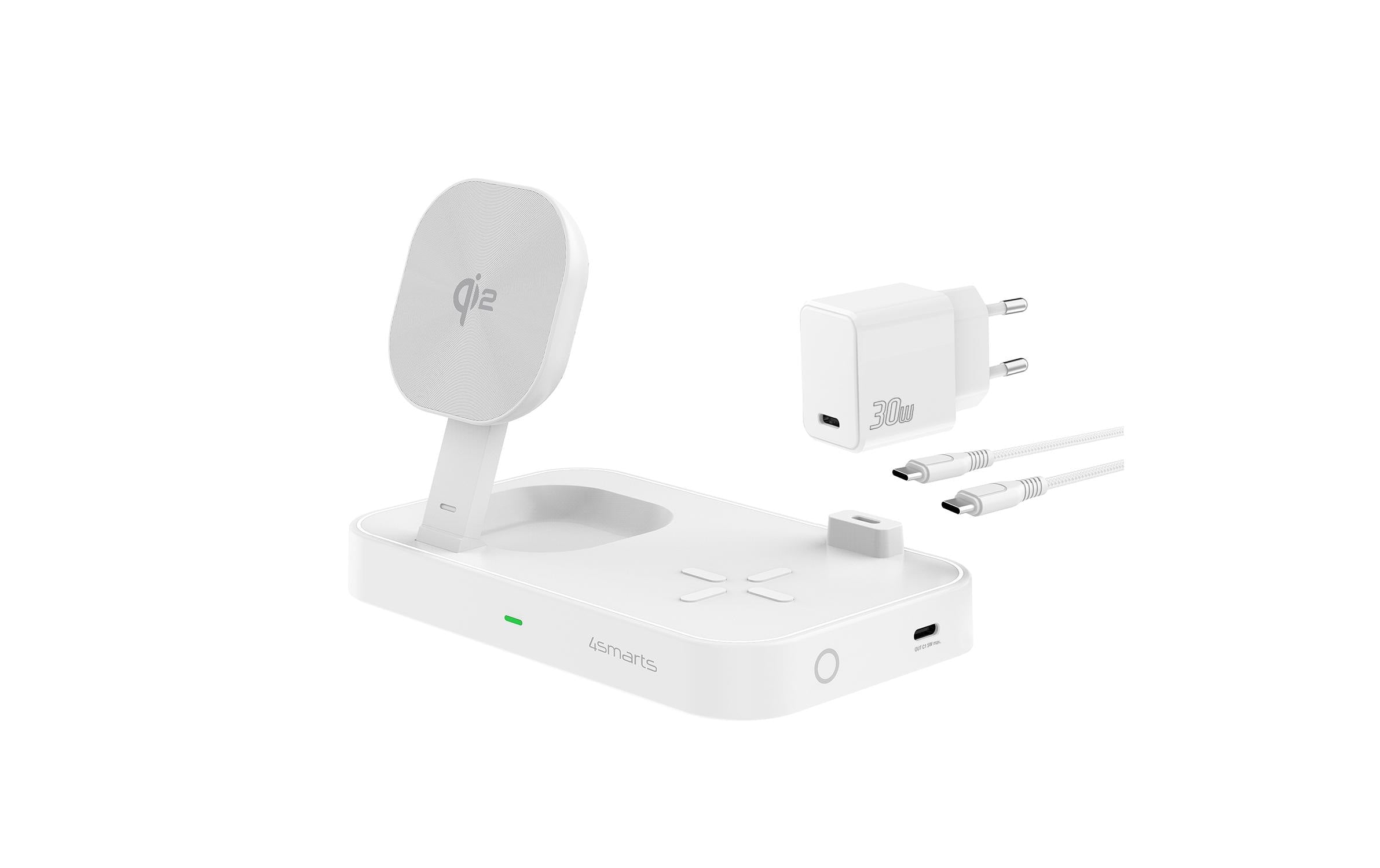 4smarts Wireless Charger Qi2 Weiss