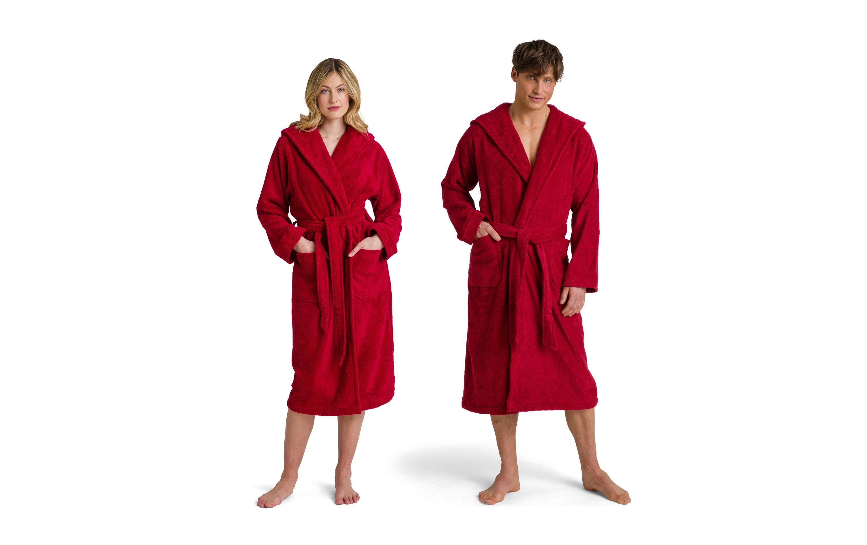 Möve Bademantel Superwuschel M, Rot
