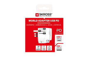 SKROSS Reiseadapter Pro Light, 1 x USB-A und C AC30PD