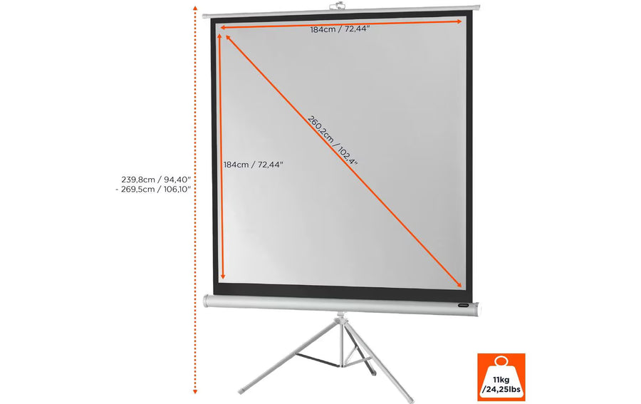 Celexon Stativleinwand Eco 184x184 cm 1:1 Weiss