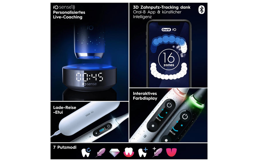 Oral-B Mikrovibrationszahnbürste iO Series 10 Schwarz