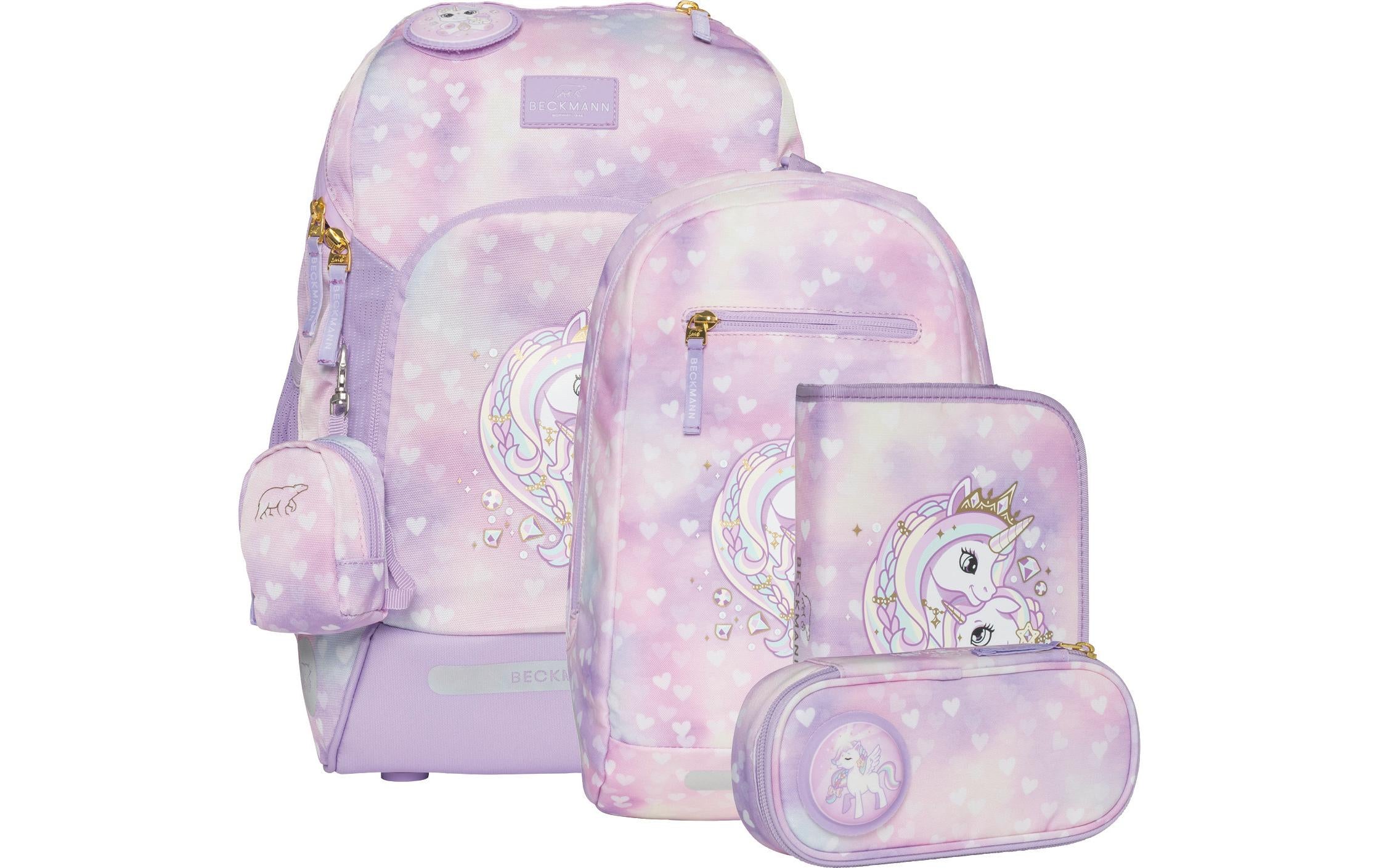 Beckmann Schulrucksack-Set Active Air Flx Unicorn Princess, 6-teilig