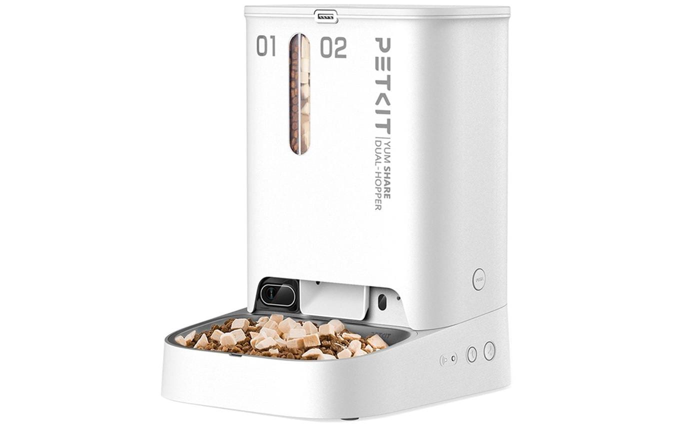 PETKIT YumShare Futterautomat Dual, 2 l + 3 l, Weiss