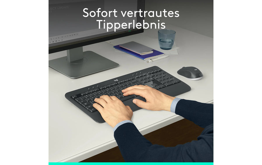 Logitech Tastatur-Maus-Set MK540 Advanced CH-Layout, für Windows