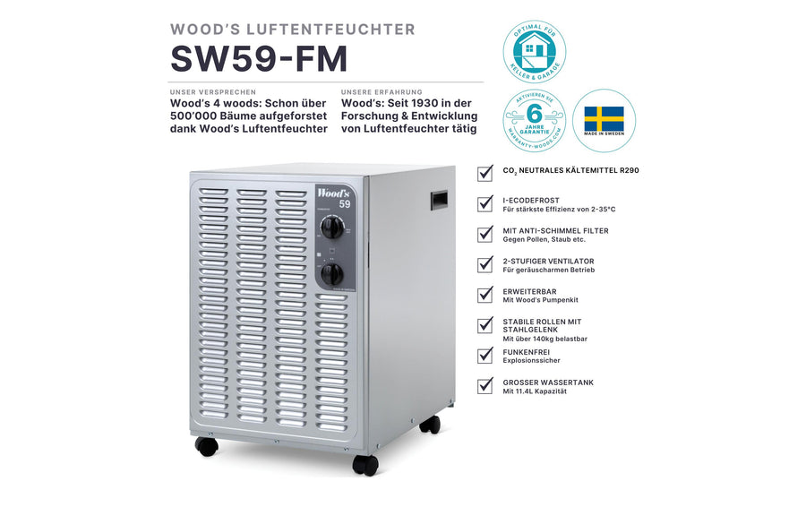 Wood's Deumidificatore SW59-FM (276 m²)