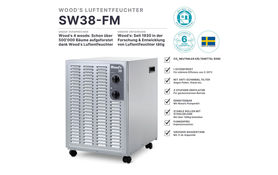 Wood's Deumidificatore SW38-FM (168 m²)