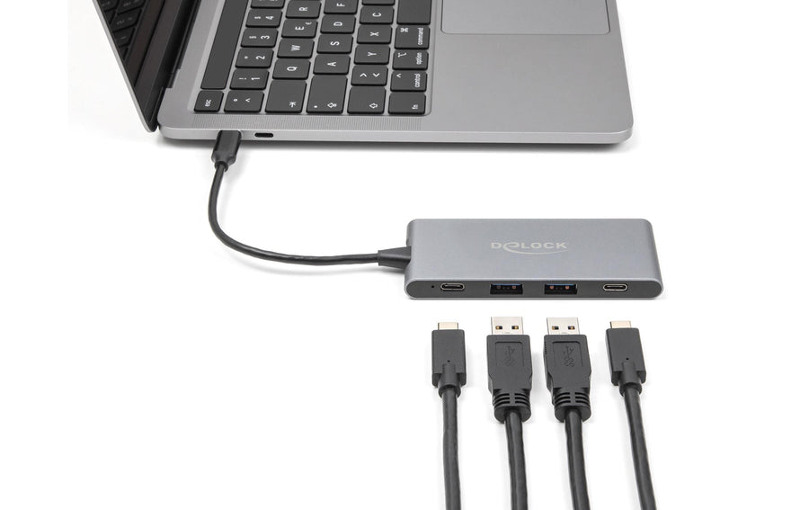Delock USB-Hub 2 x USB Typ-A / 2 x USB Type-C 10 Gbps - Foto 2