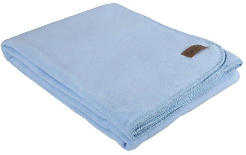 Eskimo Decke Edelvelours Himmelblau, 100 x 150 cm