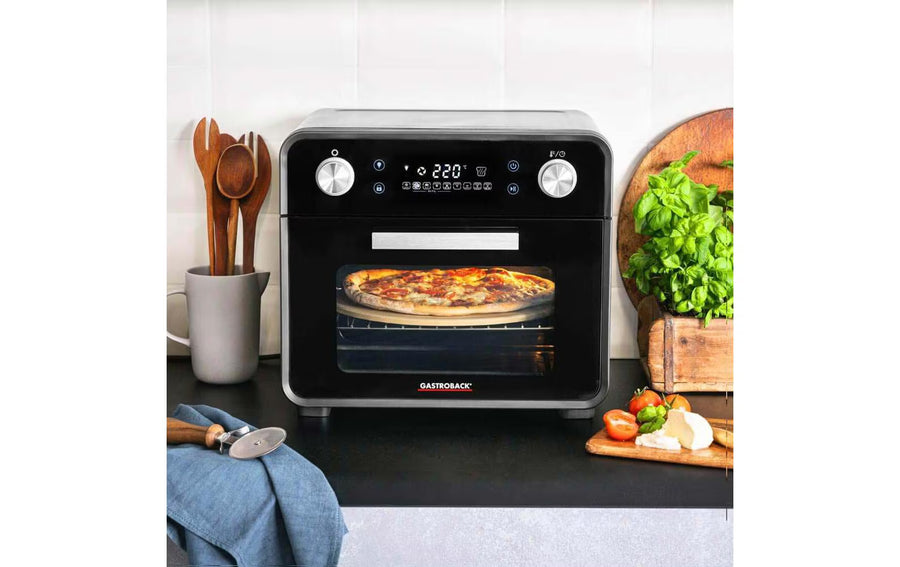 Gastroback Backofen Design Ofen Air Fry & Pizza 22 l, Schwarz