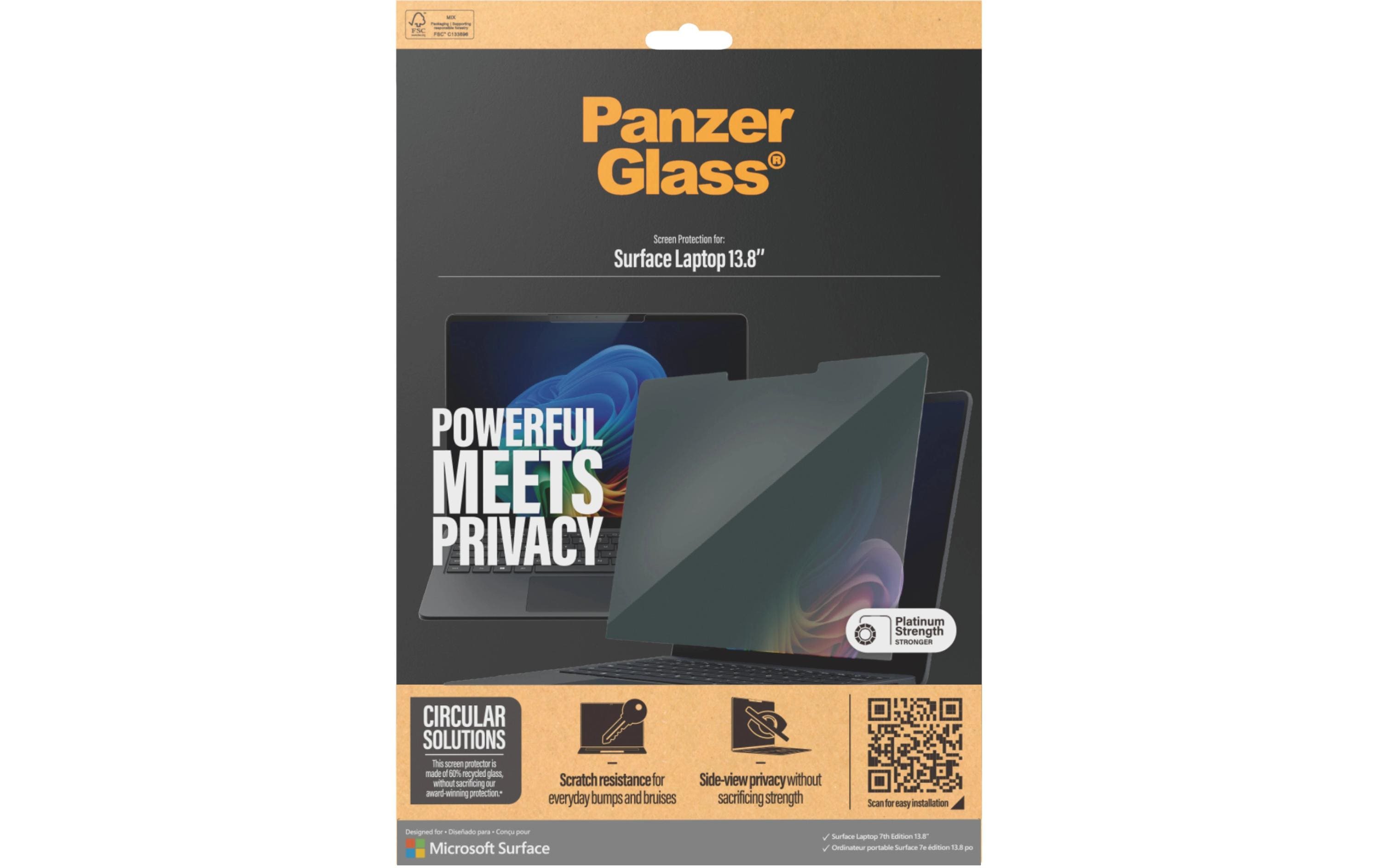 Panzerglass Ultra Wide Fit Privacy Surface Laptop 7. Edition 13.8"