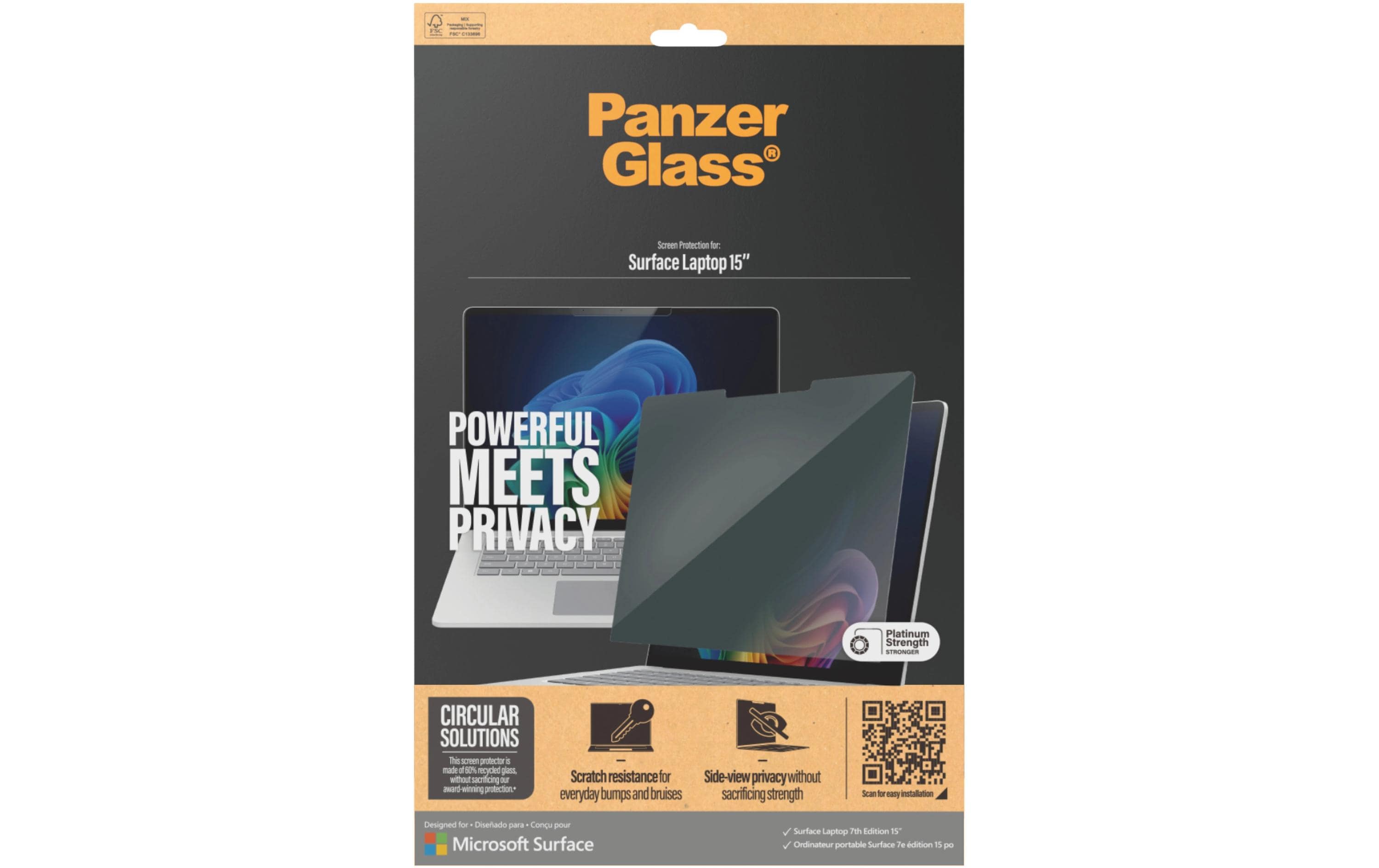 Panzerglass Ultra Wide Fit Privacy Surface Laptop 7. Edition 15"