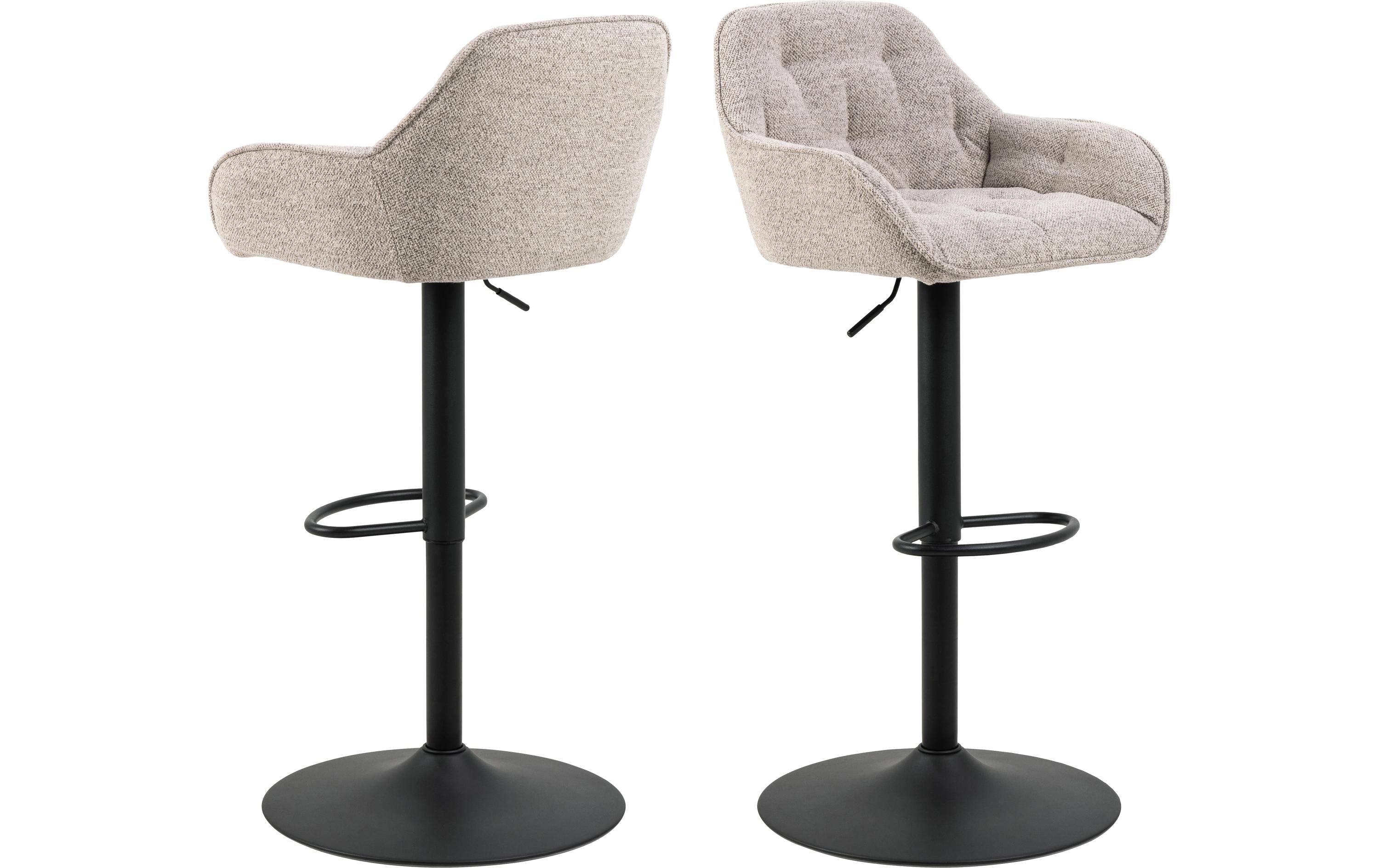 AC Design Sgabello da bar Brooke, 2 pezzi, 52 x 109 cm, Beige