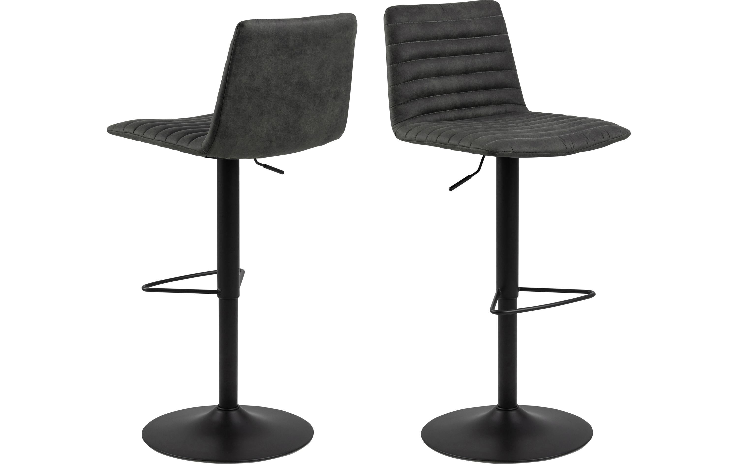 AC Design Sgabello da bar Kimmy, 2 pezzi, 50 x 110.5 cm, Antracite