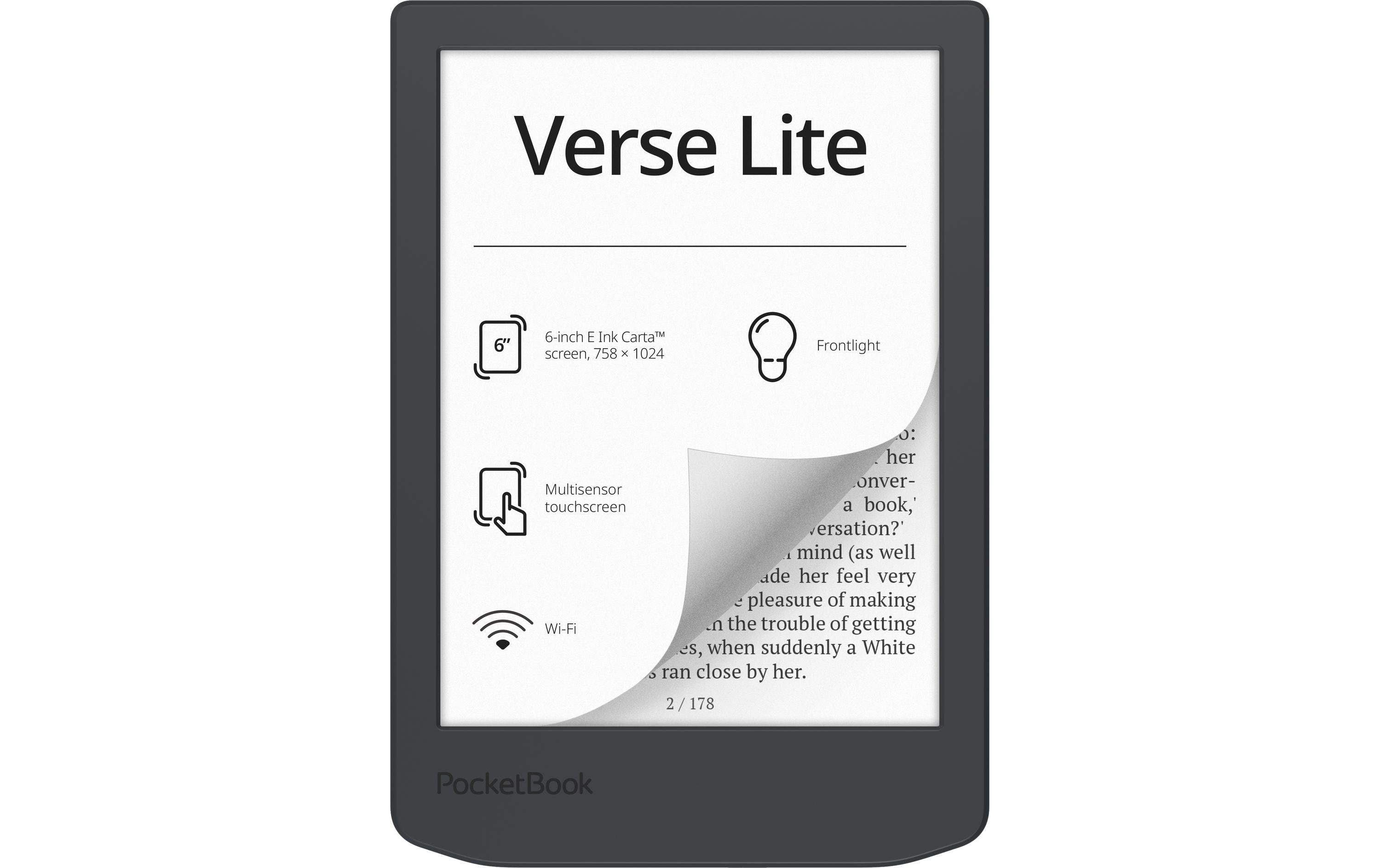 PocketBook E-Book Reader Verse Lite Midnight Grey