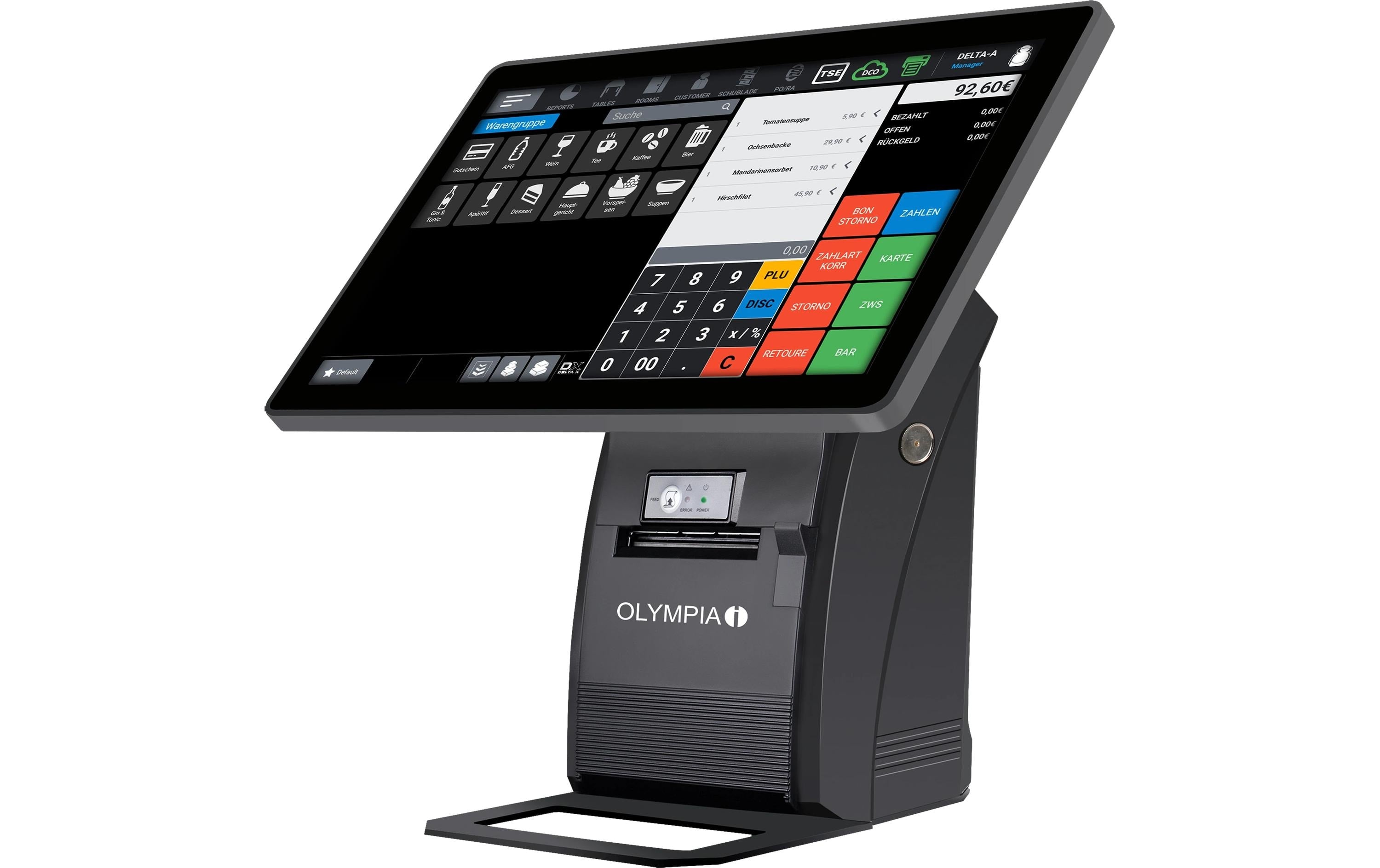 Olympia Registrierkasse T215 Schwarz