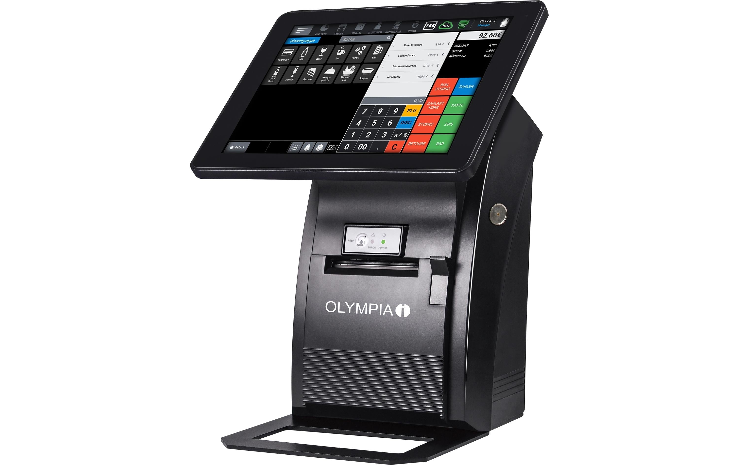 Olympia Registrierkasse T210 Schwarz