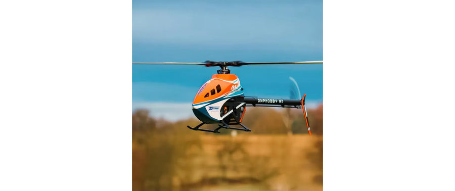 OMPHobby Helikopter M7 Sunset Orange Bausatz und Rotorblätter