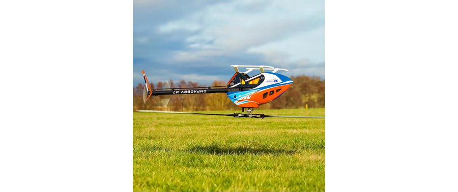 OMPHobby Helikopter M7 Sunset Orange Bausatz und Rotorblätter