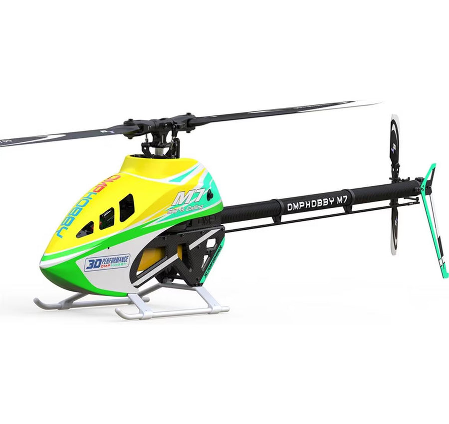OMPHobby Helikopter M7 Lime Yellow Bausatz und Rotorblätter